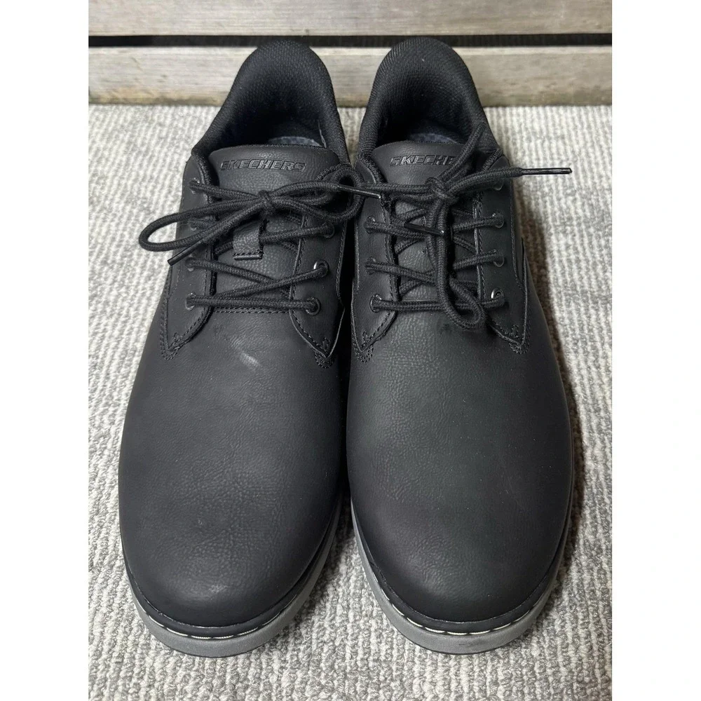 Skechers Swift Fit Shoes Mens Size 10 Black Hands Free Memory Foam Casual